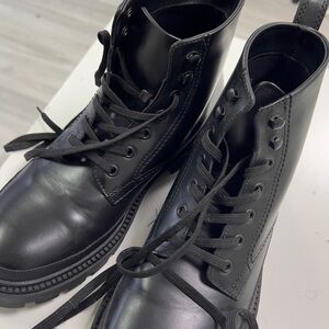 Black Leather Men's Boots